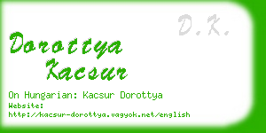 dorottya kacsur business card